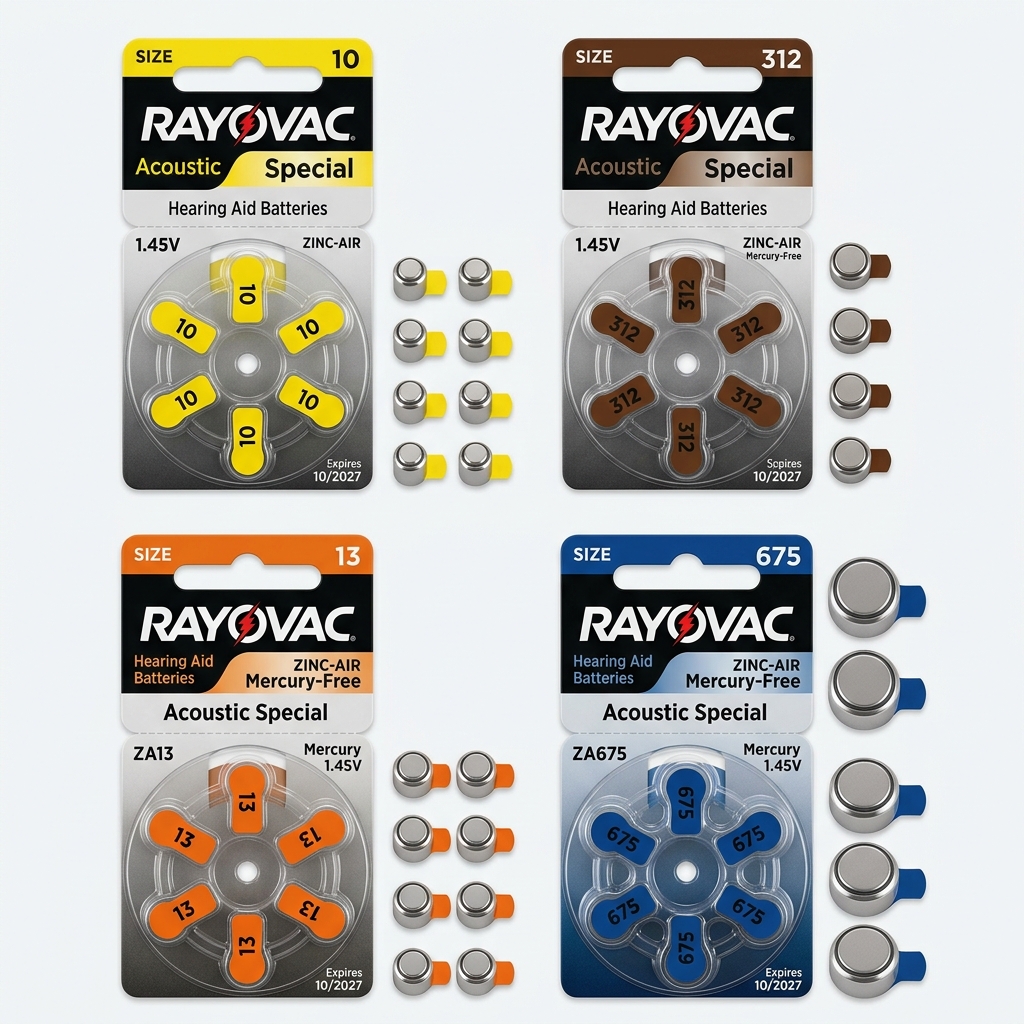 Hearing Aid Batteries Size Chart